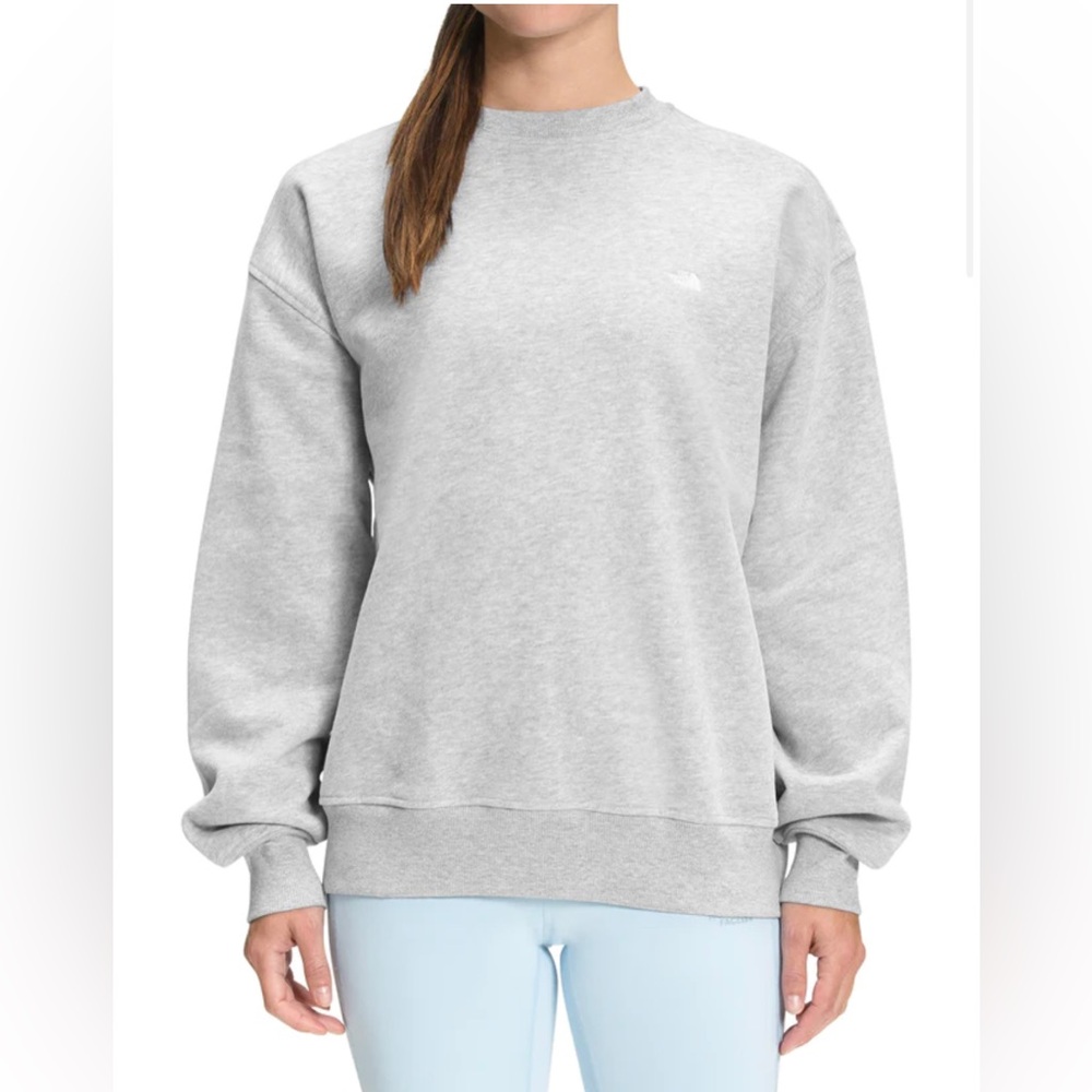 North face city crewneck in flight leather grey